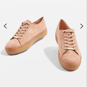 TopShop Pink Suede Sneakers